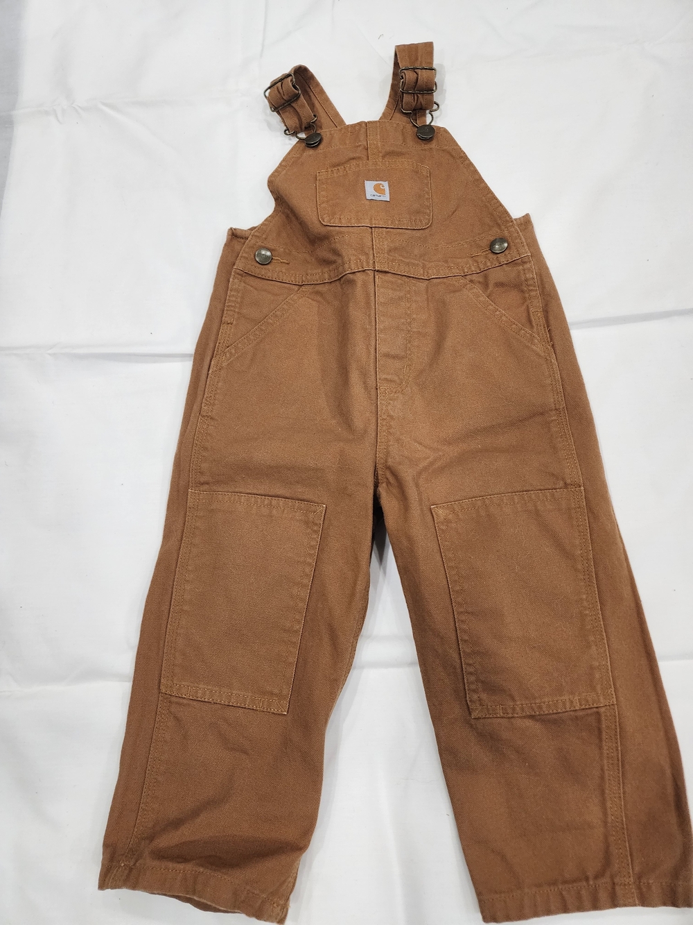 Carhartt Kids Tan/Brown Duck Canvas Overalls